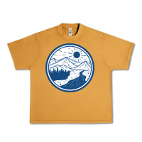 Peanut Butter River Mountain Badge Urban Heavy Tee - linhVisuals