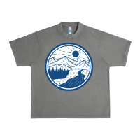 Tornado River Mountain Badge Urban Heavy Tee - linhVisuals