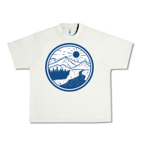 Pistachio River Mountain Badge Urban Heavy Tee - linhVisuals