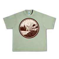 Oil Green River Forest Brown Urban Heavy Tee - linhVisuals