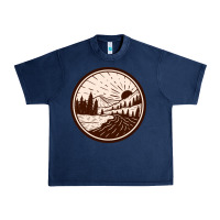 Navy River Forest Brown Urban Heavy Tee - linhVisuals