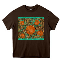 Chocolate Brown basketball tumbler Heavy Core Tee - RanaPortraitStore
