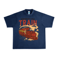 Navy Whiskey Train Urban Heavy Tee - linhVisuals