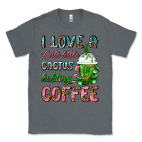 Charcoal Heather I Love A Cute Little Cactus Holding Coffee Classic Tee - FaDigitalArtStudio