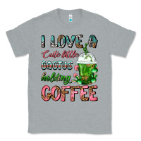 Heather Grey I Love A Cute Little Cactus Holding Coffee Classic Tee - FaDigitalArtStudio