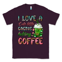 Plum I Love A Cute Little Cactus Holding Coffee Classic Tee - FaDigitalArtStudio