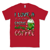 Red I Love A Cute Little Cactus Holding Coffee Classic Tee - FaDigitalArtStudio