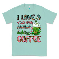 Seafoam I Love A Cute Little Cactus Holding Coffee Classic Tee - FaDigitalArtStudio