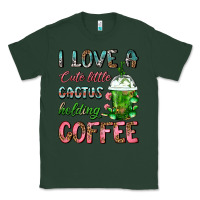 Sports Green I Love A Cute Little Cactus Holding Coffee Classic Tee - FaDigitalArtStudio