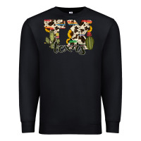 Black texas state cowhide serape cactus Premium Sweatshirt - RanaPortraitStore