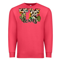Cardinal texas state cowhide serape cactus Premium Sweatshirt - RanaPortraitStore