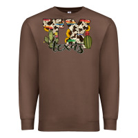 Chestnut texas state cowhide serape cactus Premium Sweatshirt - RanaPortraitStore