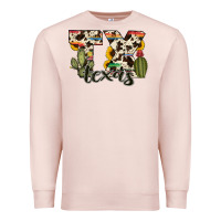 Pale Pink texas state cowhide serape cactus Premium Sweatshirt - RanaPortraitStore