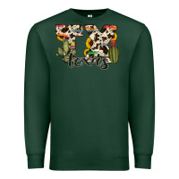 Sports Green texas state cowhide serape cactus Premium Sweatshirt - RanaPortraitStore