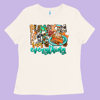 Pumpkin Pie Fixes Everything Ladies Tee Designed By Cowhidedigitalart