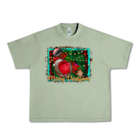 Oil Green merry Christmas teacher Urban Heavy Tee - CowhideDigitalArt