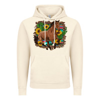 Vintage Artic western horse cactus sunflowers serape leopard  turquoise wooden Vintage Hoodie - Artiststas