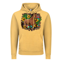 Vintage Mustard western horse cactus sunflowers serape leopard  turquoise wooden Vintage Hoodie - Artiststas