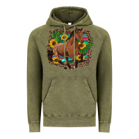 Vintage Olive western horse cactus sunflowers serape leopard  turquoise wooden Vintage Hoodie - Artiststas