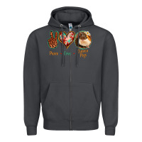 Smoke Peace Love Guinea Pigs Zipper Hoodie - Jasminsmagicworld