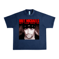 Navy #bret michaels get your rock on tour 2022 Urban Heavy Tee - linhVisuals