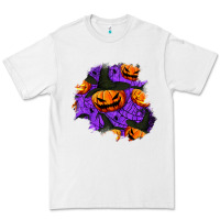 White halloween pumpkin patch  1 Premium Tee - BundleAndBundleShop