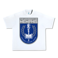 White University Of Memphis Urban Heavy Tee - linhVisuals