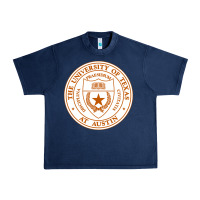 Navy University Of Texas At Austin Urban Heavy Tee - linhVisuals