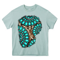 Arona gemstone cowhide patches Heavy Core Tee - RanaPortraitStore