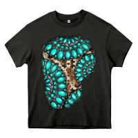Asphalt gemstone cowhide patches Heavy Core Tee - RanaPortraitStore