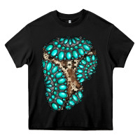 Black gemstone cowhide patches Heavy Core Tee - RanaPortraitStore