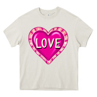 Cream valentine's day hearts Heavy Core Tee - FaDigitalArtStudio