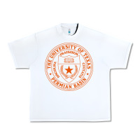 White Ut Permian Basin Urban Heavy Tee - linhVisuals