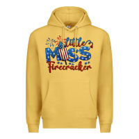 Antique Gold little miss firecracker 4th of july Premium Hoodie - BarkalooDesign