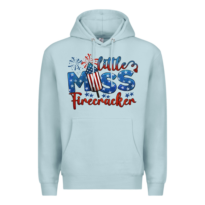 Little Miss Firecracker 4th Of July Premium Hoodie by BarkalooDesign | Teevron