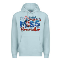 Blue Mist little miss firecracker 4th of july Premium Hoodie - BarkalooDesign