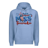 Colony Blue little miss firecracker 4th of july Premium Hoodie - BarkalooDesign