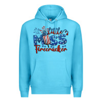 Ocean Blue little miss firecracker 4th of july Premium Hoodie - BarkalooDesign