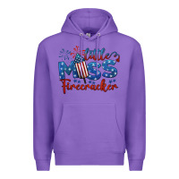 Purple little miss firecracker 4th of july Premium Hoodie - BarkalooDesign