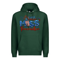 Sports Green little miss firecracker 4th of july Premium Hoodie - BarkalooDesign
