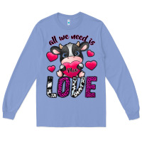 Colony Blue All We Need İs Moo Love Long Sleeve Tee - SublimationCraftShop