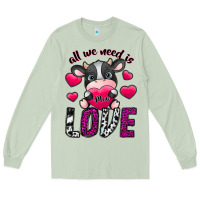 Matcha All We Need İs Moo Love Long Sleeve Tee - SublimationCraftShop