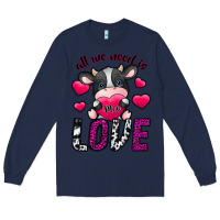 Navy All We Need İs Moo Love Long Sleeve Tee - SublimationCraftShop
