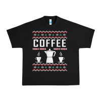 Black coffee ugly sweater christmas Urban Heavy Tee - linhVisuals