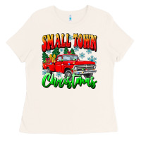 Bone Small town Christmas Ladies Tee - CowhideDigitalArt