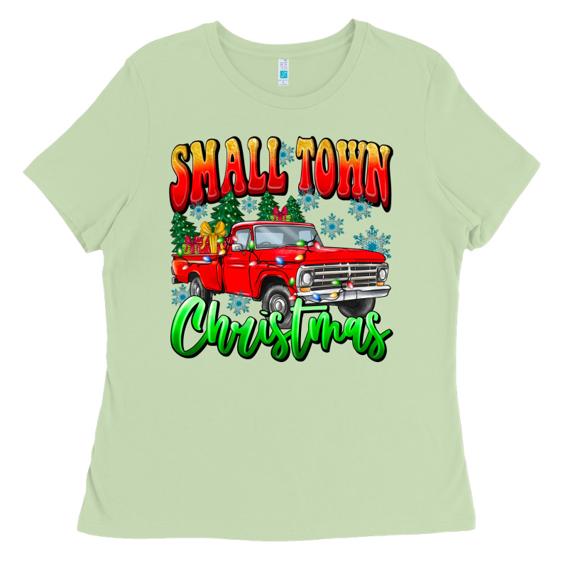 Small Town Christmas Ladies Tee by CowhideDigitalArt | Teevron