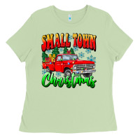 Matcha Small town Christmas Ladies Tee - CowhideDigitalArt