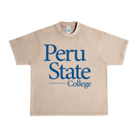 French Oak Peru State College Wordmark Urban Heavy Tee - linhVisuals