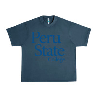 Midnight Navy Peru State College Wordmark Urban Heavy Tee - linhVisuals