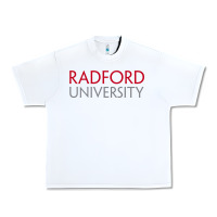 White Radford University Wordmark Urban Heavy Tee - linhVisuals